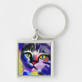 ネコポートレート キーホルダー (正面)