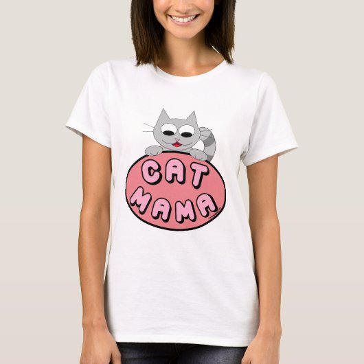 ネコママ ネコ好き かわいい Tシャツ (正面)