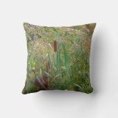 ネコヤナギおよびかわいい犬 クッション (裏面)