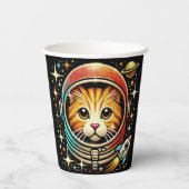 ネコ入り宇宙紙カップ！ 紙コップ (裏面)