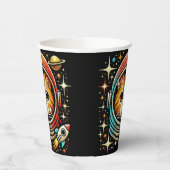 ネコ入り宇宙紙カップ！ 紙コップ (左)