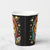 ネコ入り宇宙紙カップ！ 紙コップ (右)