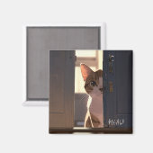 ネコ冷蔵庫用マグネット マグネット (正面/裏面)