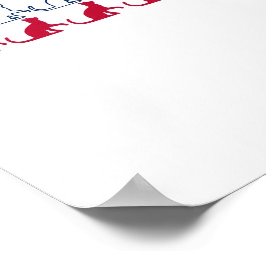 ネコ国旗 ポスター (角)