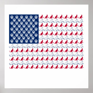 ネコ国旗 ポスター