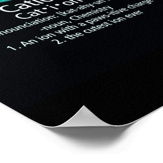 ネコ型イオン注入電荷 ポスター (角)