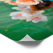 ネコ型フリダの花 ポスター (角)
