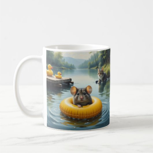 ネコ型マウス コーヒーマグカップ (左)