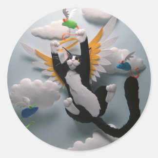 ネコ天国シール ラウンドシール