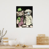 ネコ夫妻 ポスター (キッチン)