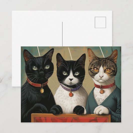 ネコ女性投票 ポストカード (正面/裏面)