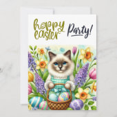 ネコ好きのためのイースターパーティ 招待状 (正面)