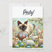 ネコ好きのためのイースターパーティ 招待状 (正面)