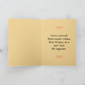 ネコ好きのためのウェディングおめでとうカード カード (内部)