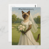 ネコ好きのためのゴルフ独身パーティー ポストカード (正面/裏面)