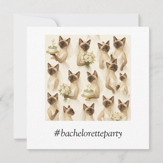 ネコ好きのためのゴルフ・バチェロレッテパーティー セーブザデート (正面)