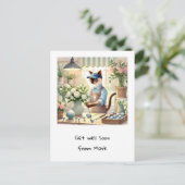 ネコ好きのためのゴルフ フラワーリスト ポストカード (スタンド正面)