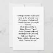 ネコ好きのための野球クリスマス 招待状 (裏面)