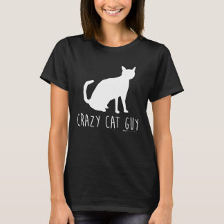 ネコ好き男子 猫オーナー面白いワード Tシャツ