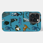 ネコ好き ティール   iPhoneケース (裏面横)
