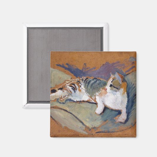 ネコ威厳があるマケマグネット マグネット (正面/裏面)