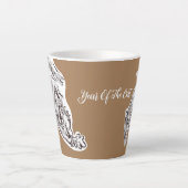 ネコ子猫インクスケッチラテマグカップの年 カフェラテマグ (正面)