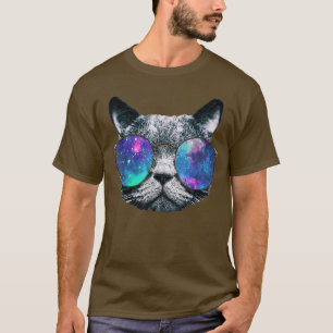 ネコ宇宙グラスアソートキャットミームラウンドグラッセ Tシャツ