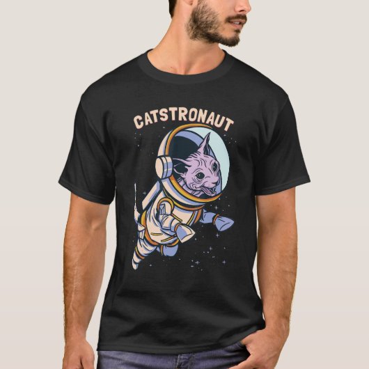 ネコ宇宙飛行士 子供 宇宙 宇宙飛行士 Tシャツ (正面)