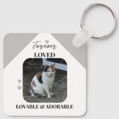 ネコ悔やみや弔慰キープサケペットメモリアルグレー キーホルダー (裏面)