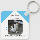 ネコ悔やみや弔慰キープサケペットメモリアルブルー キーホルダー (裏面)