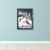 ネコ悪夢フクロウバードルイワイン キャンバスプリント (インサイチュ (ウッドフロア))