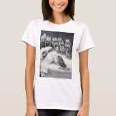 ネコ悪夢フクロウバードルイワーイン Tシャツ (正面)