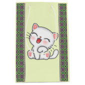 ネコ抱き枕 ミディアムペーパーバッグ (正面)