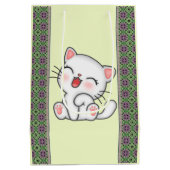 ネコ抱き枕 ミディアムペーパーバッグ (裏面)