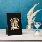 ネコ救助者のための動物レスキュー猫レスキューデザイン フォトプラーク (側面)