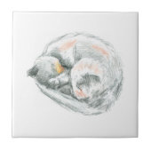 ネコ昼寝 タイル (正面)