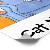 ネコ昼寝 ポスター (角)