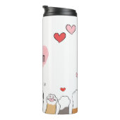 ネコ母さんペット親猫ハートタンブラー タンブラー (回転右)