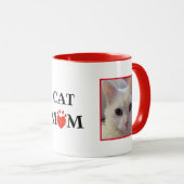 ネコ母の日の写パーソナライズされた真 マグカップ (正面右)
