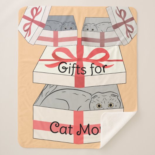 ネコ母ギフトシェルパブランケット シェルパブランケット (正面)