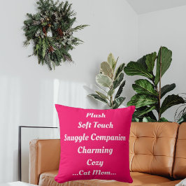 ネコ母プラッシュ柔ら魅力的かな可愛いピおもしろいンク クッション