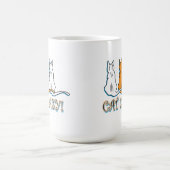 ネコ熱狂するオレンジタビー猫 コーヒーマグカップ (中央)