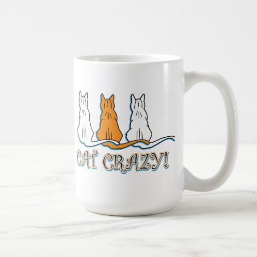 ネコ熱狂するオレンジタビー猫 コーヒーマグカップ (右)