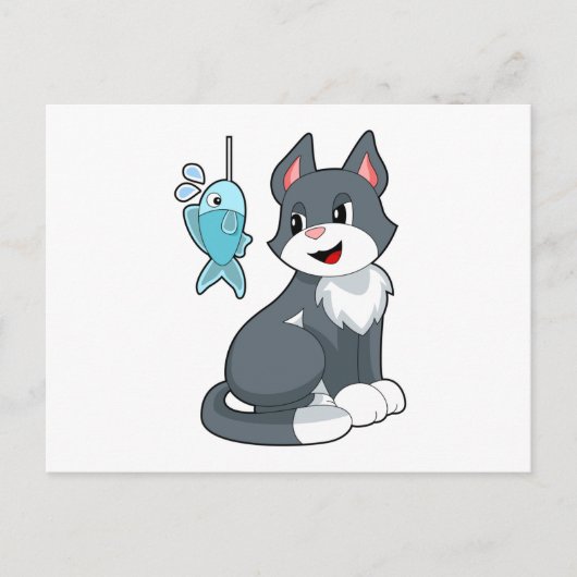 ネコ用魚のおもちゃ ポストカード (正面)