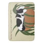 ネコ白黒おもしろい工場 バスマット (正面縦)