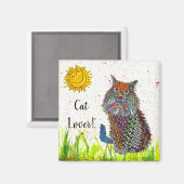 ネコ磁石2" マグネット (正面/裏面)