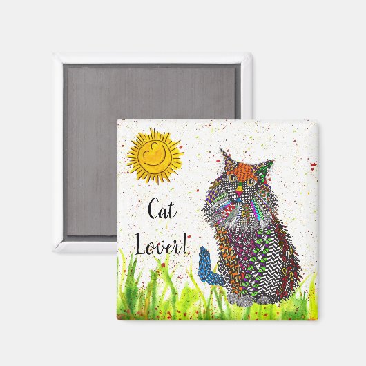 ネコ磁石2" マグネット (正面/裏面)