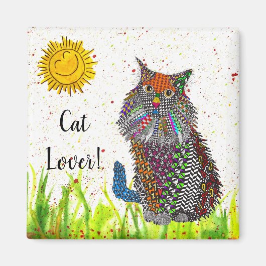 ネコ磁石2" マグネット (正面)