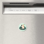 "ネコ社長" ソファで寝る猫 マグネット (インサイチュ (食洗機))