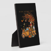 ネコ秋カボチャのフルトラック秋の木離れの木Ca フォトプラーク (側面)